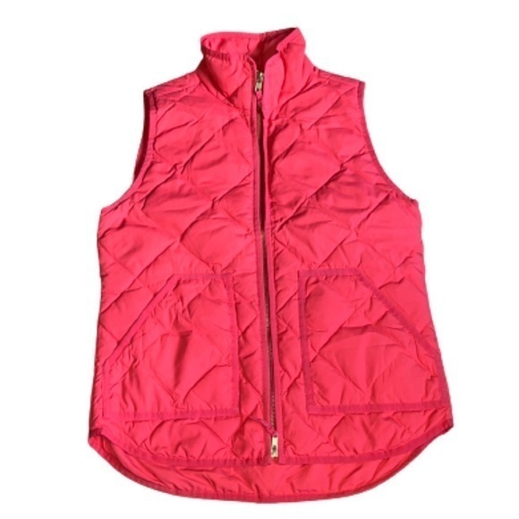 J. Crew Salmon Pink Down Quilted Vest Size Xs